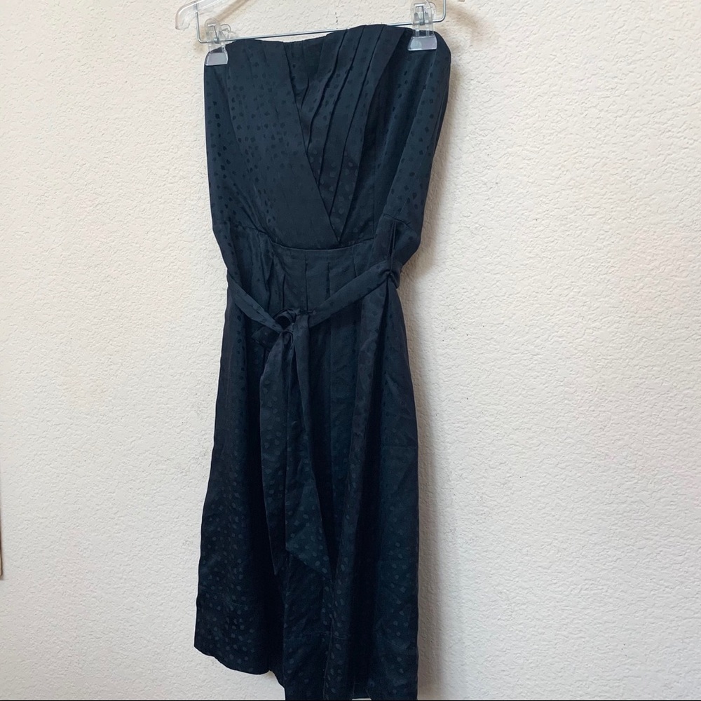 White House Black Market Black Silk Polka Dot Sz 6 - Picture 4 of 11